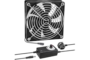 Joycabin 120mm Computer Fan, Computer Cooling Fan with AC Plug 220V PC Fan DC 4V 5V 12V Adjustable Speed Brushless Cooling Fans for PC, Computer, Server Cabinet, TV Box, AV Cabinet, Router