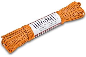 HHOOMY 30m Paracord 550 Cordón de paracaídas, 7 Strand Cuerda de Nailon 100% 249 kg de Fuerza de Rotura