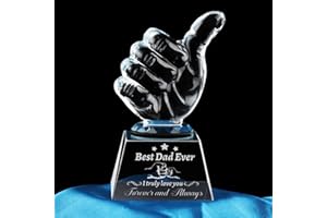 PRSTENLY Father's Day Dad Gifts from Daughter Son, Dad Birthday Gifts for Men Crystal Ornaments Gift for Dads from Kids, Fathers Day for Christmas Dads Gift for Birthday Daddy Present from Kids