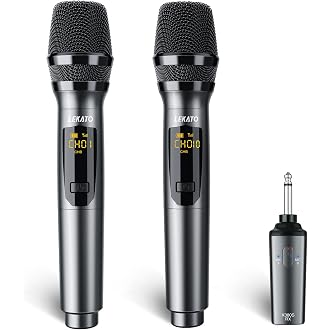 ECHOMUSSY Wireless Microphones (Metallic) - View 8