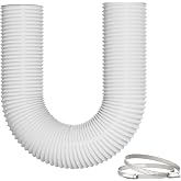 Yrichtra Ventilation Tube 150 mm 5 m White Flexible Pipe 5 Layers Insulated, Quiet and Heat Resistant, for Portable Air Condi