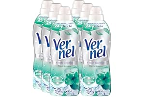 VERNEL Fresh Control Fresh Breeze Weichspüler 6x 37 WL (222 Waschladungen), Wäscheduft für 24/7 langanhaltende Frische mit Geruchs-Neutralisierungs-Technologie, recycelbare Flasche