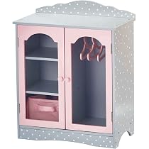 SUPERFINDINGS Porte-Vêtements Miniature Pour Poupée – Armoire 152x71x120,5 Mm + 10 Cintres – Accessoire Maison De Poupée