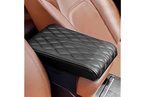 LUCKKY Vehicle Memory Foam Armrest Box,Car Center Console Cover-Armrest Box Mat,Armrest Cover For Car,Memory Foam Car Armrest Cushion,Automotive Consoles & Organizers,for SUV/Truck/Vehicle (BLACK)