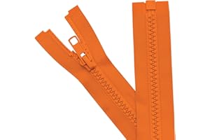 Sawoake 2 Pezzo #5 69 cm Separazione Giacca Zipper per Cucire Cappotti Giacca Zipper Arancione A Forma di Plastica Zipper Bulk Tailor DIY Strumenti di Cucire per Indumento/Borse
