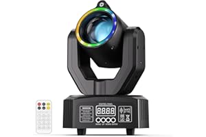 LELEGHT 30W 3-in-1 RGBW Beam Moving Head Light, Light Strip Chase Effect d-mx512 Sound Active with Remote Control for DJ Party Club Wedding Stage Show