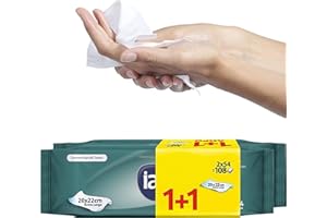 VIRACARE 108 x Wet Wipes For Adults | Alcohol Free Wipes | Body Wipe For Adults No Shower | Festival Accessories & Essentials | Extra Large | Shower Wipe | 20 x 22 cm | (1 Pack of 108)