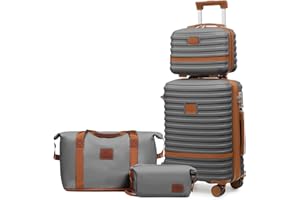 Joyway Set de Valise de Voyage, ABS Valises Cabine, Valises Trolley Extensibles, 360° roulettes et Verrou TSA, Inclus Valise 20 Pouces, 1 Sac de Voyage, 1 Trousse de Toilette et 1 Sac à Bandoulière