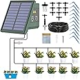 SXDLED Solar Drip Irrigation System for Garden, 30 Timing Modes Automatic Drip Irrigation Kit Solar Irrigation System Garden Watering System Supports 10 Pots Plants for Indoor & Outdoor