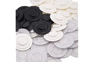 KLEBESHOP24 CD Clips à coller | Pastilles adhésives pour fixation de CD, DVD, Blu-Ray dans dossiers, des dossiers CD, etc. | ultra-durable & fiable (noir, 50 pcs)