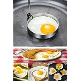 Metallic Circle Shaped Metal Omelet Egg And Crepe Mold, Durable Kitchen Accessory