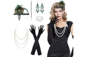 ROONTIN Roaring Twenties Costume da donna – anni '20 accessori Flapper Great Gatsby G1