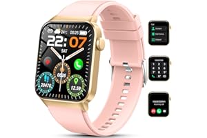 UAUE Smartwatch Donna con Effettua/Risposta Chiamate, 1.85" Orologio Fitness Smart Watch con Contapassi/Cardiofrequenzimetro/Cronometro, 113 Sportivo, Impermeabil IP68 Fitness Tracker per Android iOS -2024