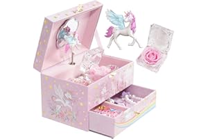 ProCase Portagioie Bambina Unicorno con Carillon, Regalo Bambina -Musicale “You're My Sunshine”