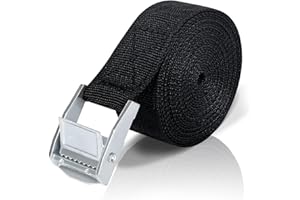 ieron Tie Down Straps with Ratchet, 8m Strap Fastening Strap Lashing Straps with Clamping Lock, Luggage Rack Tie Down Strap for Car, Bicycle, Carrier Sack Truck