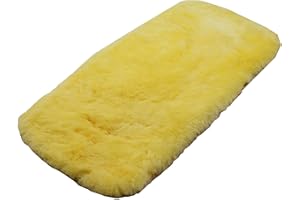 Naturasan Universal Lammfell Sitzauflage, Lammfell Kinderwagen Sitzeinlage für Buggy, Babyschale, Babybett, Kindersitz etc. medizinisch gegerbt, gerade Passform, ca 73 x 35 cm, Liner - 01