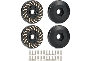 AMK 256g 1/10 RC Crawler Brass Weight 9mm Extended Wheel Hubs 12mm Hex Adapters 2.2 1.9 Beadlock Wheel Rims Universal for Axial SCX10 Capra TRX6 VS4-10 Gen8 Element Enduro TRX4 Upgrades(9mm)