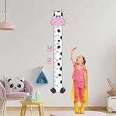 Sevimli İnek Boy &Ouml;l&ccedil;er Sticker - Bebek ve &Ccedil;ocuk Odası Boy Cetveli