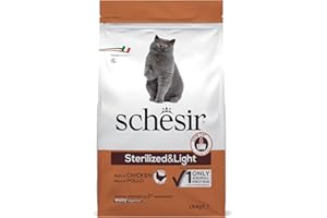 Schesir Sterilizzato e leggero Cibo Secco per Gatti Adulti Crocchette, 1,5 kg
