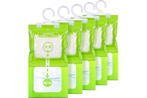 Vankarr 5 sacchetti di deumidificazione da 120 g, deumidificatore, armadio, deumidificatore sospeso, per cantine, lavanderie, camera da letto
