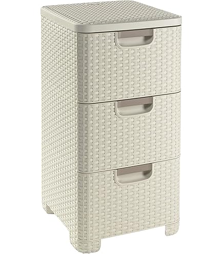 Vintage curver opberg box bruin creme - Tres' Vintage