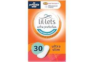 Lil-Lets Extra Protection Pantyliners X 30 (1 Pack), for Multi-Fluid Absorption, Light Bladder Weakness, Discharge or Spotting