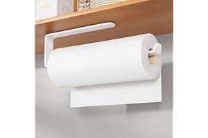 SUSSWIFF KüChenrollenhalter Ohne Bohren, Weiß Küchenpapierhalter，Selbstklebend Zewa Rollenhalter Unter Schrank FüR KüChe Aufbewahrung & Organisation, KüChenrollenhalter Wand, Papierrollenhalter für Küche