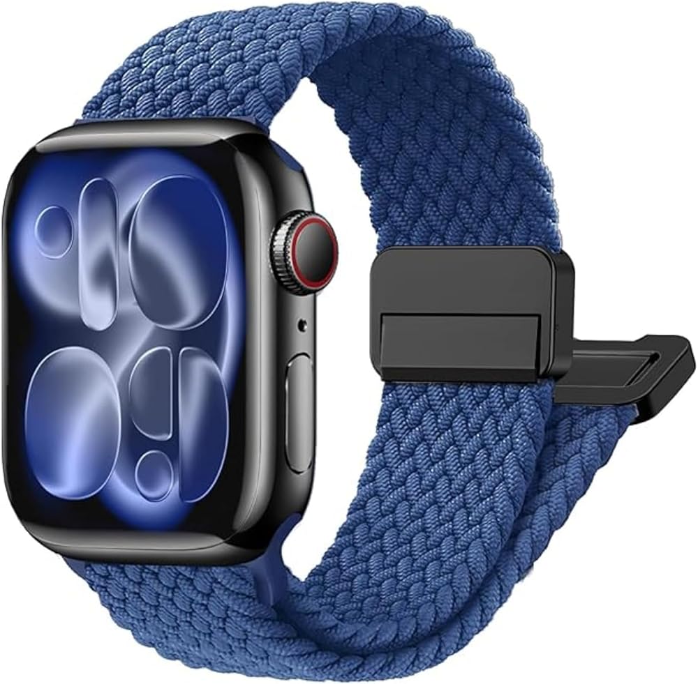 EWEC Apple Watch Uyumlu Manyetik Tokalı Örgü Kordon - 49mm/46mm/45mm/44mm/42mm/41mm/40mm/38mm Uyumlu - Apple Watch SE & Ultra 3/2/1 & Series 11-1