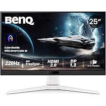 BenQ MOBIUZ EX251 24.5” FHD 220Hz Gaming Monitor, 1ms GtG, AMD