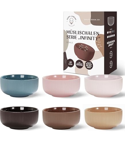 Töchter & Söhne Mia Poké Bowl, for 4 People, 4-Piece Stoneware Ramen Bowl Set, Bowls Set in Clean Style for the Perfectly Set Table (Green