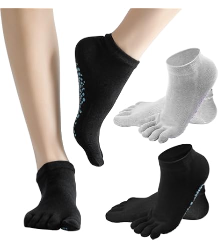 TOETOE - Chaussettes de yoga antidérapantes en coton - Chaussettes extensibles pour Pilates - France TOETOE - Chaussettes de yoga antidérapantes en coton - Chaussettes extensibles pour Pilates - France
