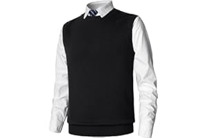 MeiLayM Gilet da Uomo Inverno Girocollo Gilet Senza Maniche Autunno e Inverno Canotte Cardigan Maglia Pullover Misto Scollo Commerciale Maglieria Panciotto Comfort Maglione Casual Maglione
