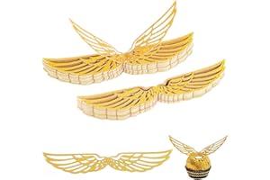 USTNIR 50 Pezzi Ornamenti a Ali di, Ornamenti di Compleanno con Glitter, Mago, Cupcake, Ornamento per Feste a Tema, Matrimoni, Compleanni, Muffin (Oro)