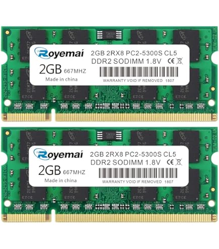 PCパーツ Hynix 200Pin DDR2 800 PC2-6400 2GB SODIMM [HYMP125S64CP8-S6] wyw801m Hynix 2GB DDR2 800MHz PC2-6300 PC2-6400 DDR2 800 (200 PIN