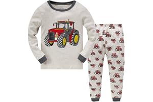 Tkiames Jungen Schlafanzug Langarm Herbst Winter Kinder Nachtwäsche Pyjama Sets 98 104 110 116 122 128 134