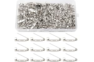Neikafan 300 Piezas Imperdibles 25mm Imperdibles Broches Alfileres de Seguridad Metal Pines para Broches con Caja De Plástico para DIY Manualidades Joyería Ramilletes Insignias