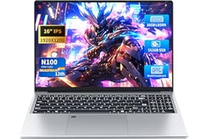 ZONATRIX PC Portatile 16 Pollici, Notebook Celeron N100 CPU, Notebook 16GB RAM 512GB SSD, Laptop Sblocco 1920 * 1080 IPS Full HD Schermo, Tastiera Retroilluminata, 6000mAh Battery, BT5.0+Mini HDMI