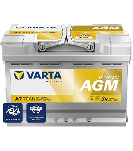 パーツ VARTA SILVER DYNAMIC E39 12V 70Ah 760A Varta Silver Dynamic Agm AGM Battery. E39. 70Ah - 760A(EN) 12V