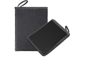 Windspeed 2 Stück Tonhandschuh, Mikrofaser-Ton für Auto-Detaillierung, mittelgradiger Tonhandschuh, Tonhandtuch, Auto-Detailing zur Reinigung von Auto-Ton-Handschuh (grau)