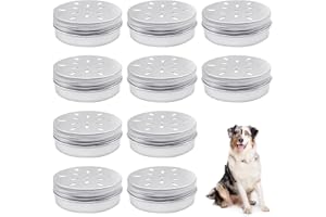 Alriedy Hundeduftboxen 10er Pack Hundeduft-Trainingsbox Fährtenarbeit Hundetraining Zubehör, Box Zubehör Training, Bodentarget Hund, Metallbehälter Mit Punkten, Agility-Trainingsgeräte.