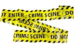 JOKESHOP 9 Metre Length Crime Scene Do Not Enter Police Evidence Barrier Tape Novelty Halloween Decoration