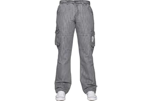 ZE ENZO ENZO Mens Designer Cargo Combat Jeans Denim Pants All Waist Sizes