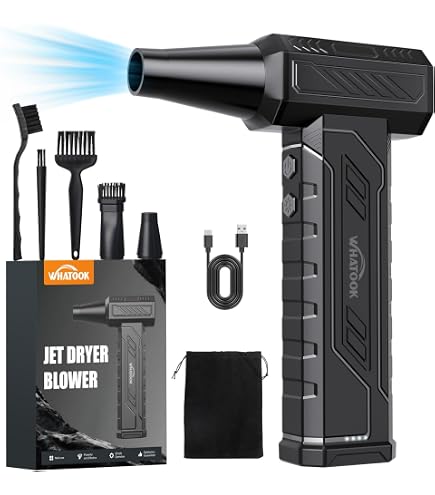 Mini Souffleur Sans Fil Puissant - 150 000 Tr/min, 4 Vitesses - Batterie 4000mAh USB-C, Lumière LED - Pour Nettoyer Clavier, Voiture, Barbecue, Poussière