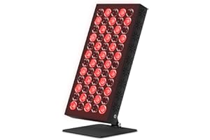 RELHAFETHY Red Light Panel, 660nm&850nm Red Light Lamp, 60LEDs Infrared Lamps with Timer, 50W Infrared Lights Lamps Panel for Home/Gym Use