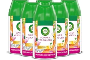 ‎AIR WICK Air Wick Freshmatic Max – Nachfüller Set – Automatisches Raumspray – Raumduft Sommervergnügen – 6 x 250 ml Nachfüller