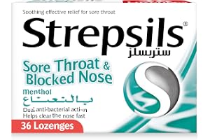 Strepsils Menthol Fast Effective Relief from Sore Throats, 36 Lozenges