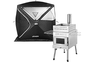 WILLOWYBE Portables Outdoor-Sauna-Set mit Saunazelt und Holzofen – Für Trockensauna und Kochen mit Familie und Freunden