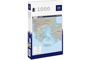 Lais Puzzle Fysisk karta Grekland 1000 delar