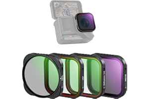 NEEWER Juego de 4 Filtros ND Set Compatible con Insta 360 Ace Pro e Insta360 Ace Pro 2,CPL Ajustable+UV+Difusión Negra 1/4+ND16,HD Optical Vidrio Snap On Action Camera Objetivos Acessorios Kit,FL-C29