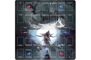 WSRXDMSN Ygo Play Mat Playmat 2 Player Rubber Mat Duel Mat Gaming Competition Pad Mat Card Binder Deck 23.6 x 13.7 Inches (4)